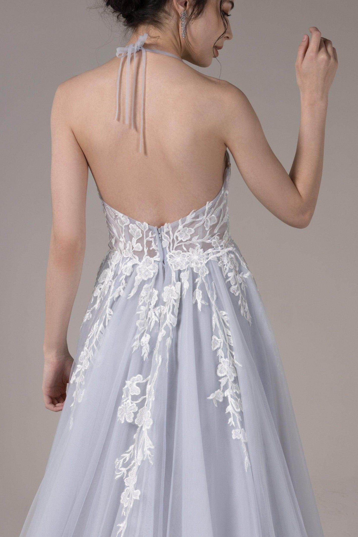 A-Line Court Train Lace Tulle Wedding Dress CW2814 - COCOMELODY