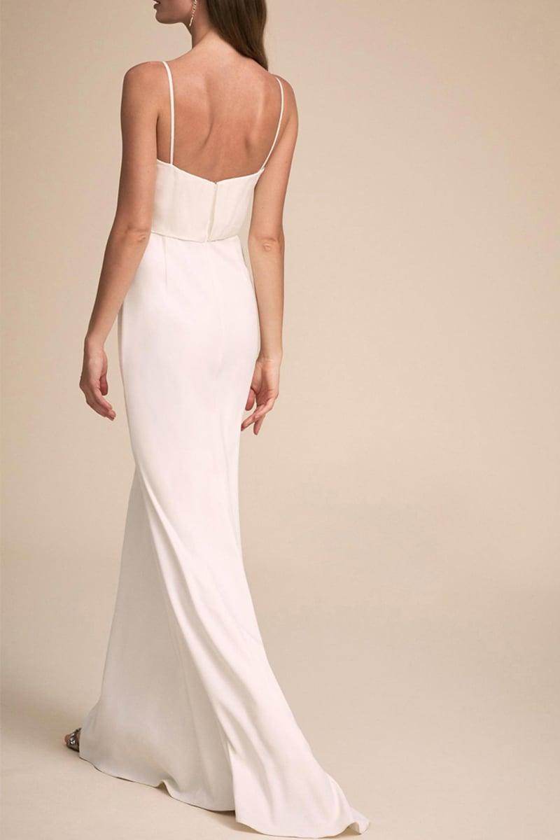 Mermaid Sweep-Brush Train Lace Tulle Wedding Dress CW3116 - COCOMELODY