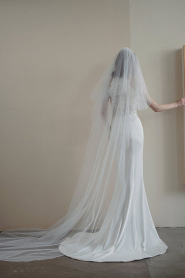 Mermaid Sweep-Brush Train Satin Wedding Dress CW3213