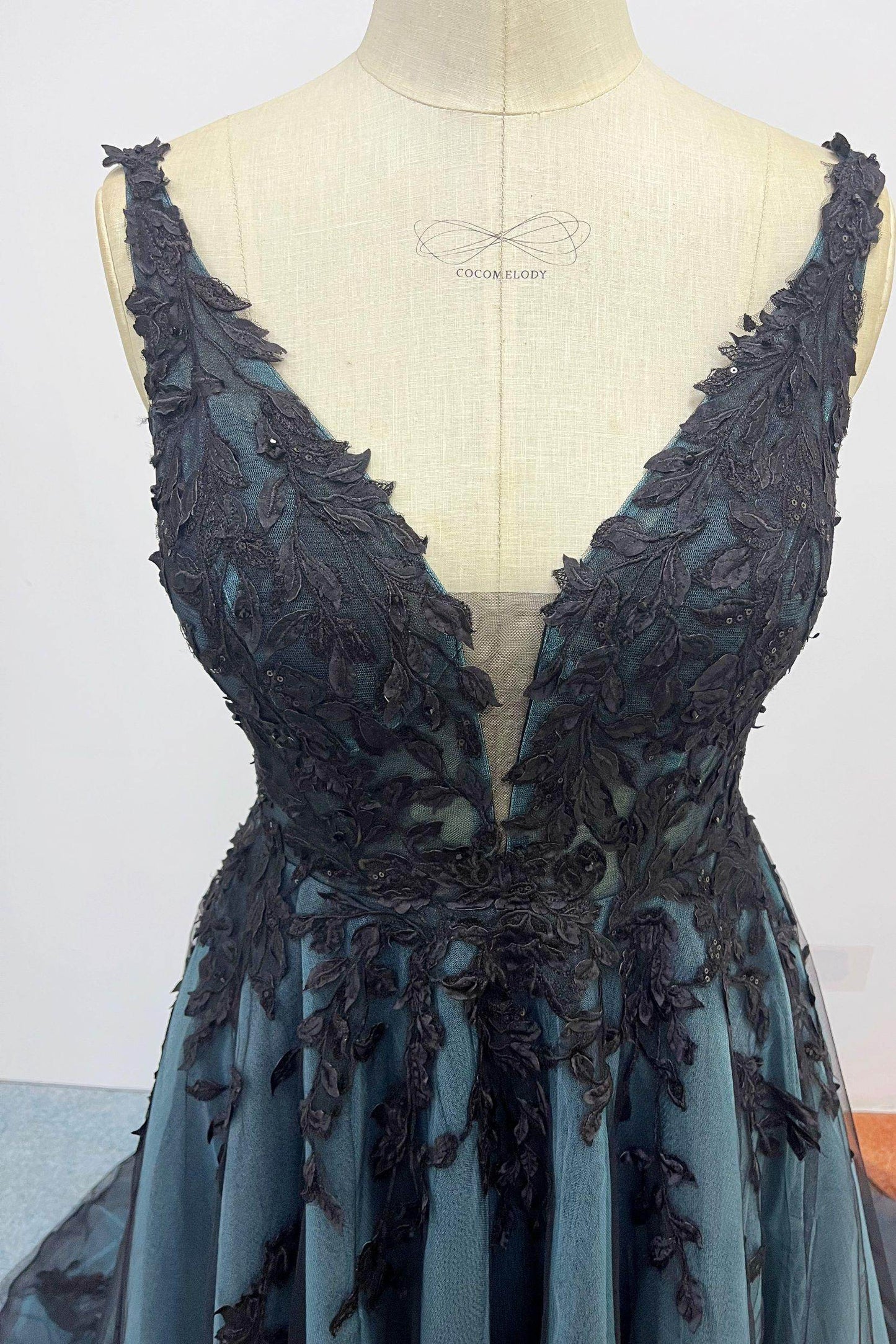 A-Line Court Train Mikado Wedding Dress CW3222 - COCOMELODY