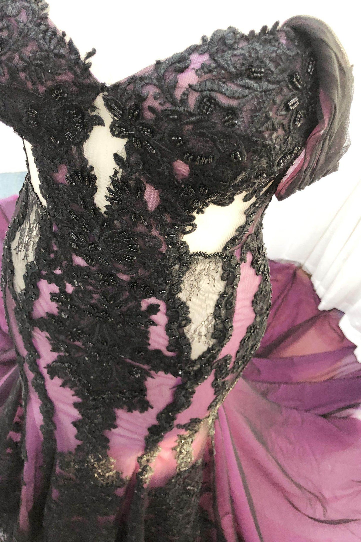 Trumpet-Mermaid Cathedral Train Lace Tulle Wedding Dress CW3223 - COCOMELODY