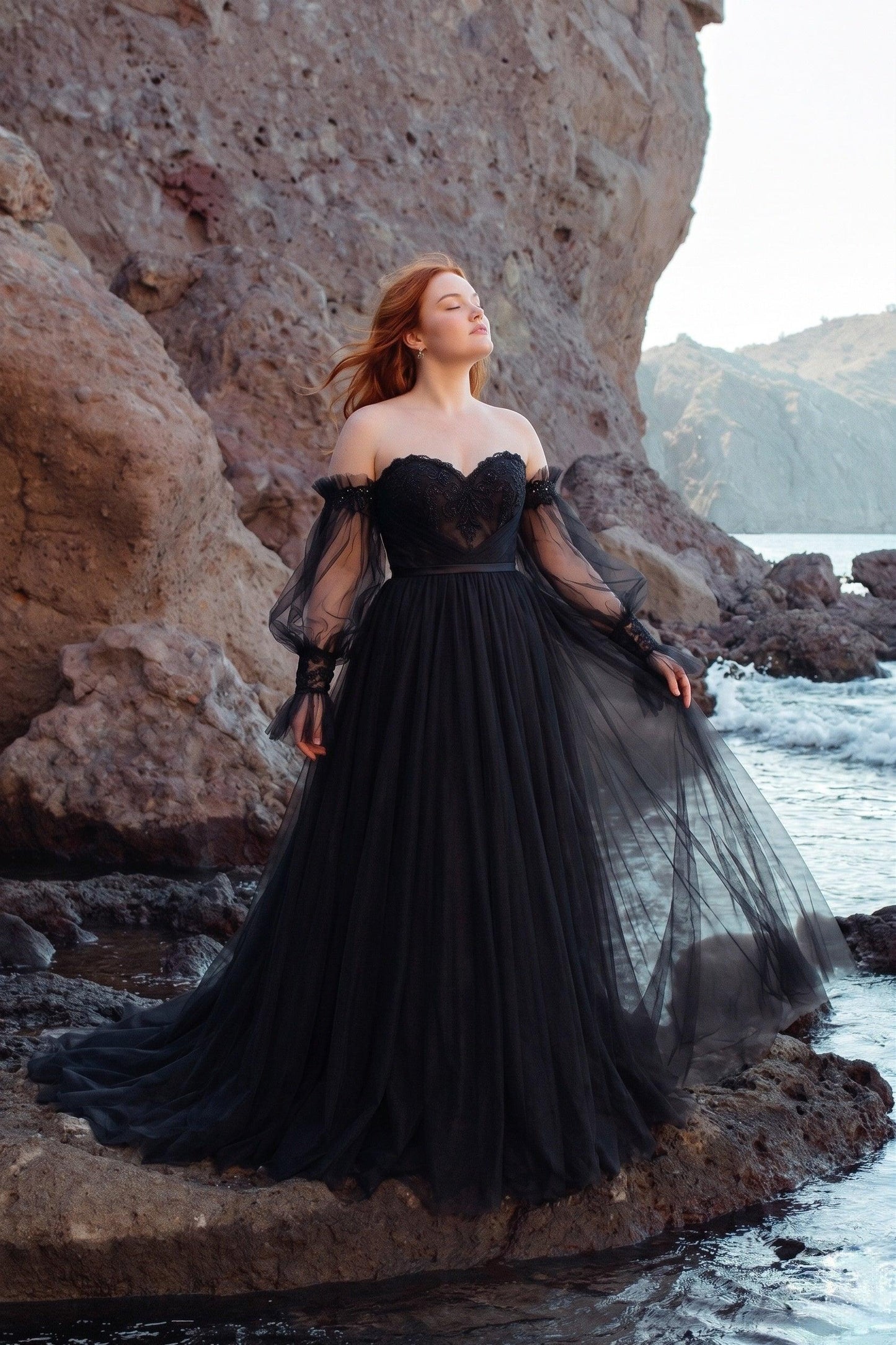 Trumpet-Mermaid Court Train Chiffon Wedding Dress CW3267 - 35 Days / Ivory / US0-UK2-EUR30 - COCOMELODY