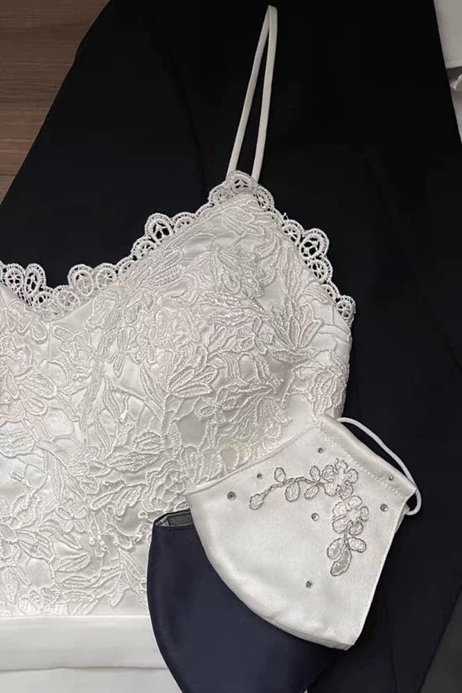 Lace Tea-Length Midi Reception Wedding Dress CW3392 - 15 Days / Ivory / US0-UK2-EUR30 - COCOMELODY