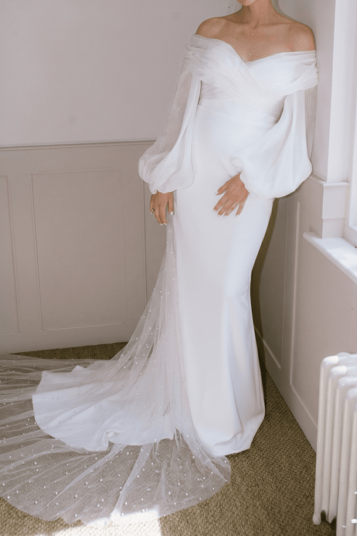 Mermaid Sweep-Brush Train Elastic Cloth Wedding Dress CW3460 - 25 Days / Ivory / US0-UK2-EUR30 - COCOMELODY