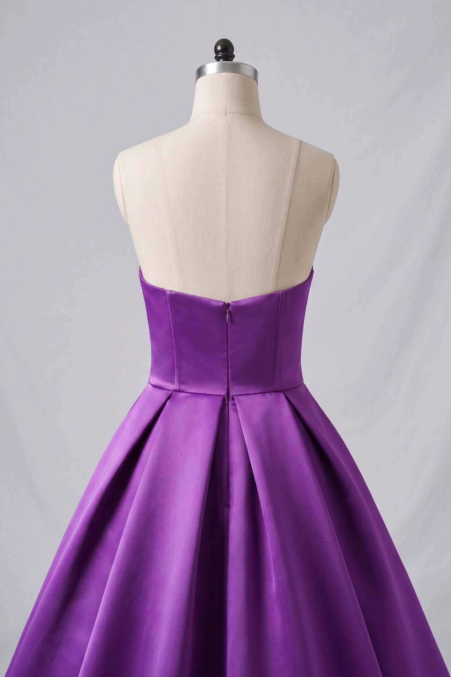 A-Line Court Train Satin Wedding Dress CW3502