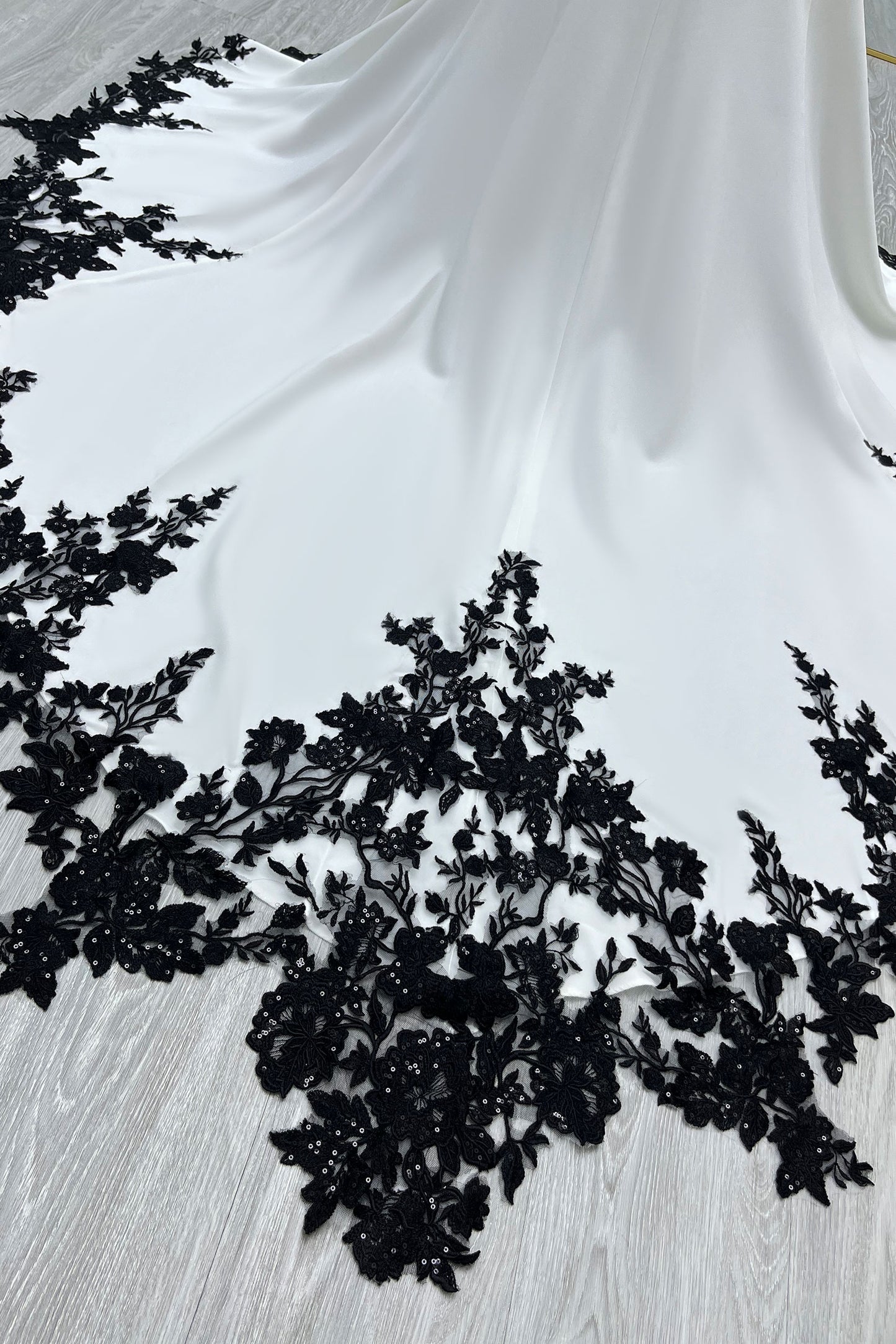 Trumpet-Mermaid Chapel Train Elastic Satin Wedding Dress CW3586