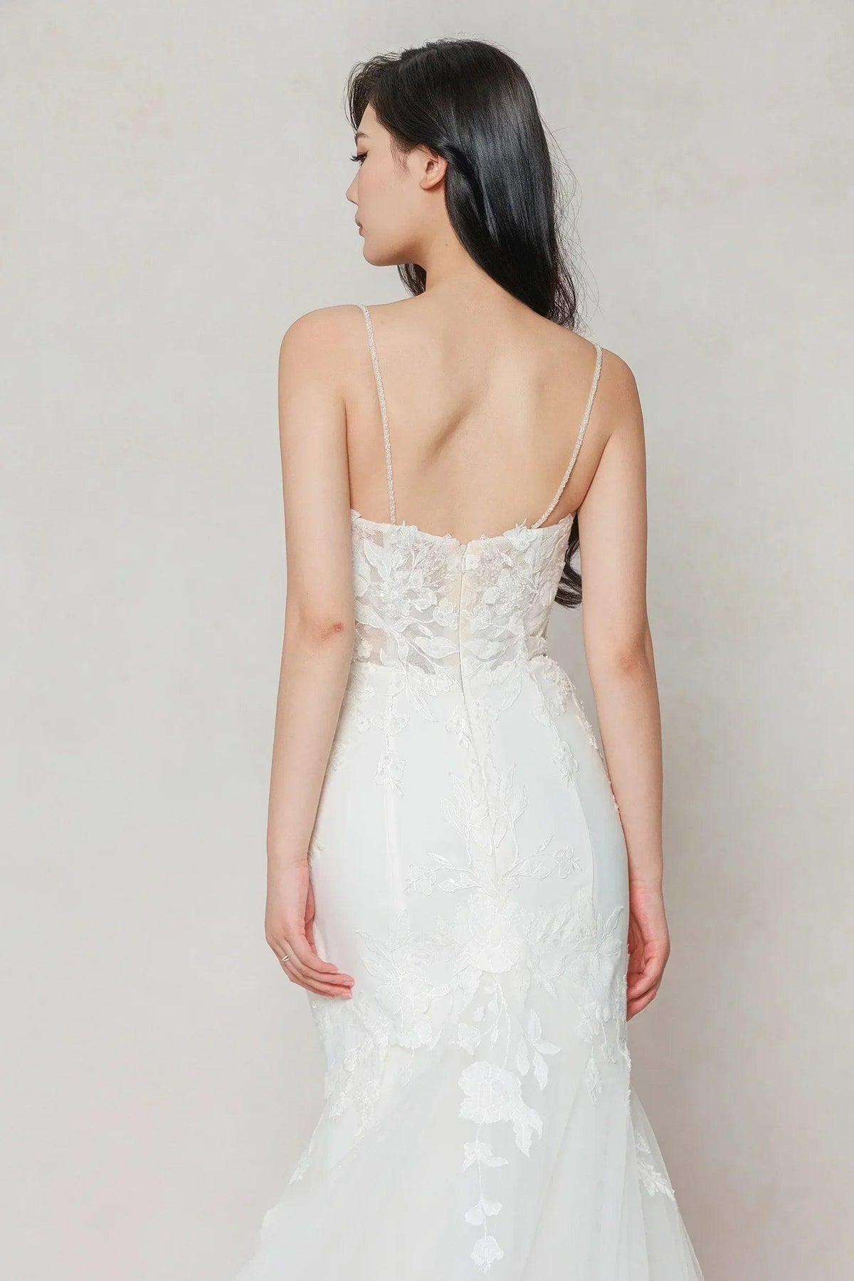 Trumpet-Mermaid Court Train Stretch Satin Wedding Dress CW3616 - COCOMELODY
