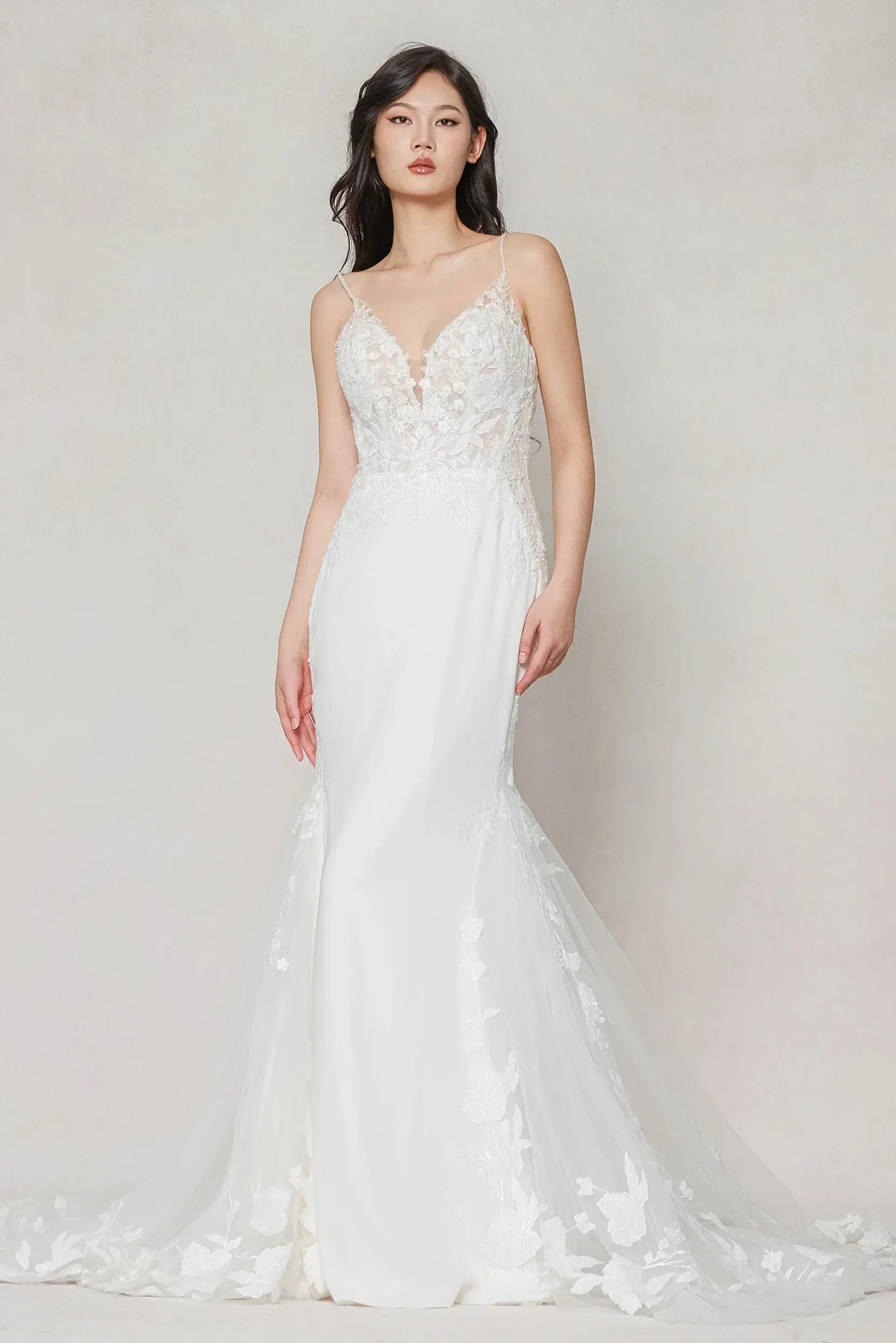 trumpet satin wedding dress Black Trumpet-Mermaid Wedding Dress V-Neck Cap Sleeve Lace & Stretch Satin COCOMELODY CW3530, 45 Days / Black / US8-UK10-EUR38
