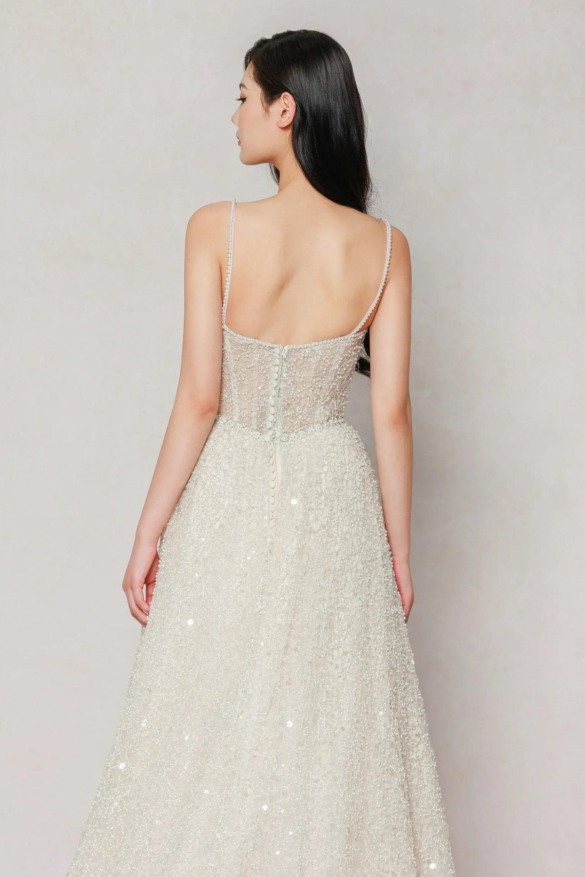 A-Line Court Train Lace Wedding Dress CW3635 - 45 Days / As Picture / US0-UK2-EUR30 - COCOMELODY