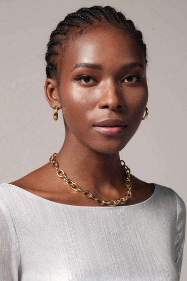 Yellow Gold Plated Necklaces CX0013 - COCOMELODY