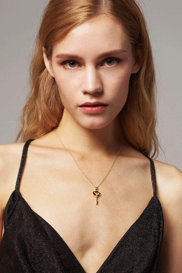 Plating Necklaces with Crystals CX0017 - COCOMELODY