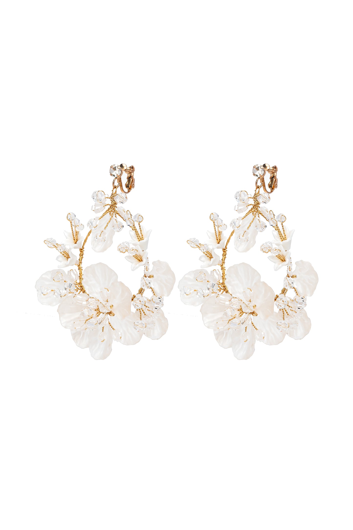 Crystals Flower Headpiece Earrings Jewelry CY0057