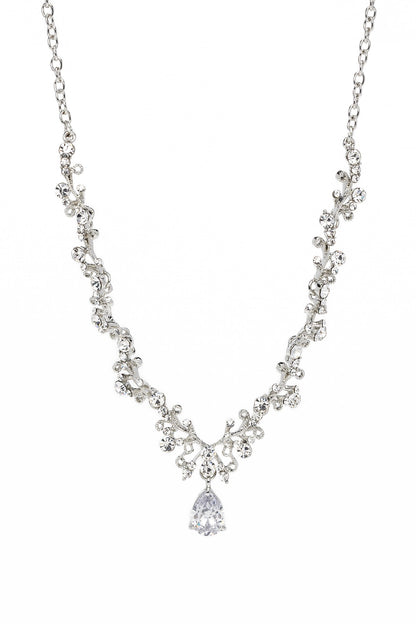 Crystals Rhinestone Tiara Necklace Earrings Jewelry CY0064