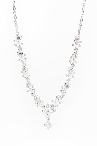 Crystals Rhinestone Tiara Necklace Earrings Jewelry CY0065