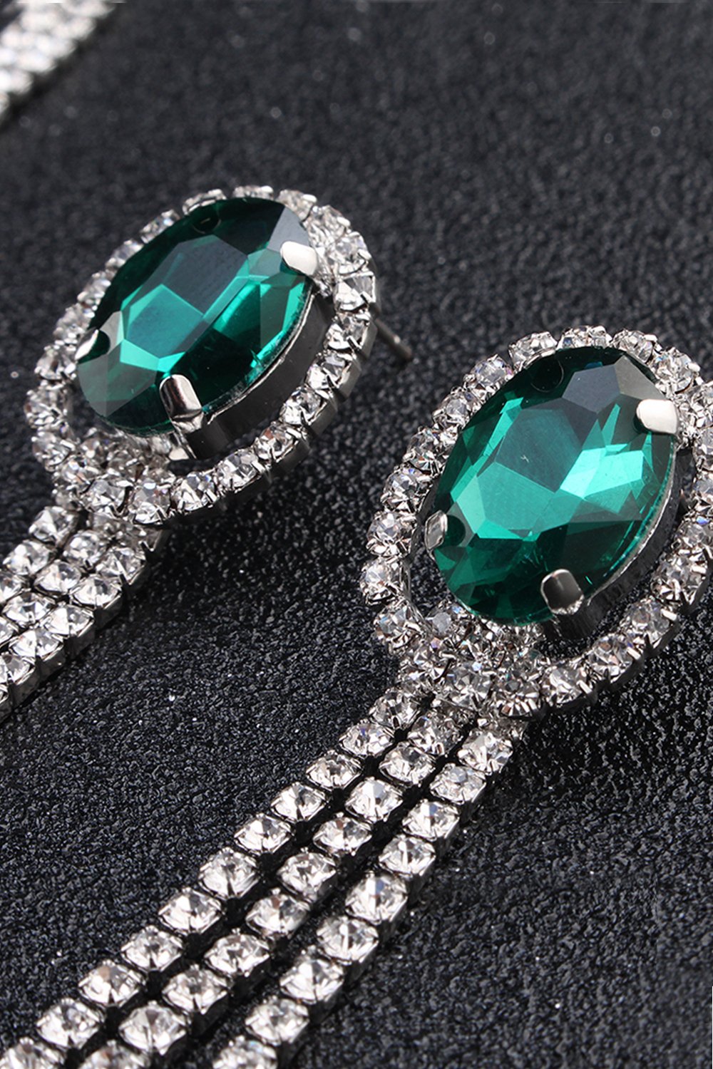 Alloy Rhinestone Necklace Earrings Jewelry CY0070