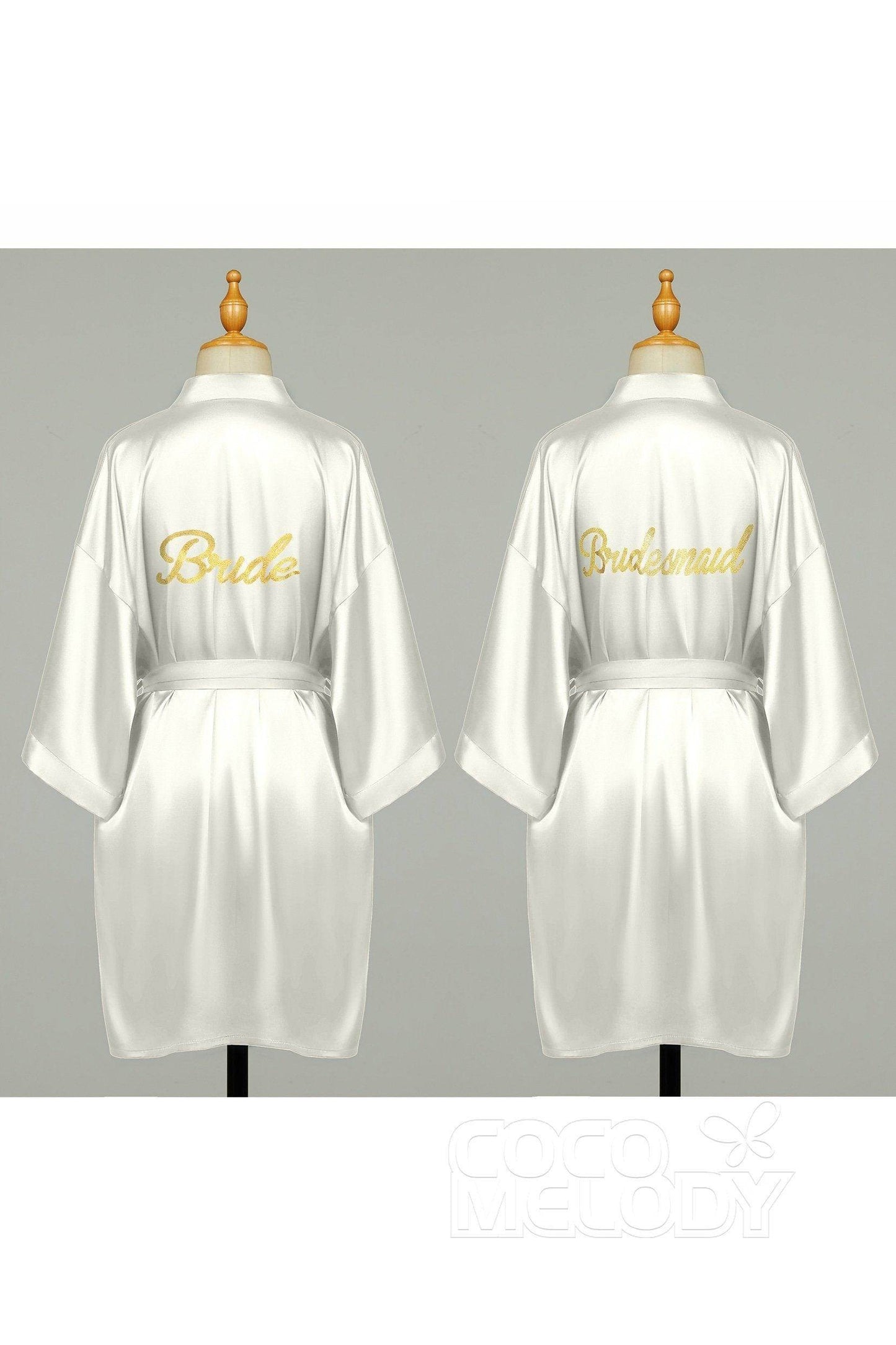 Short Silk-Like Robes CZ0204 - COCOMELODY