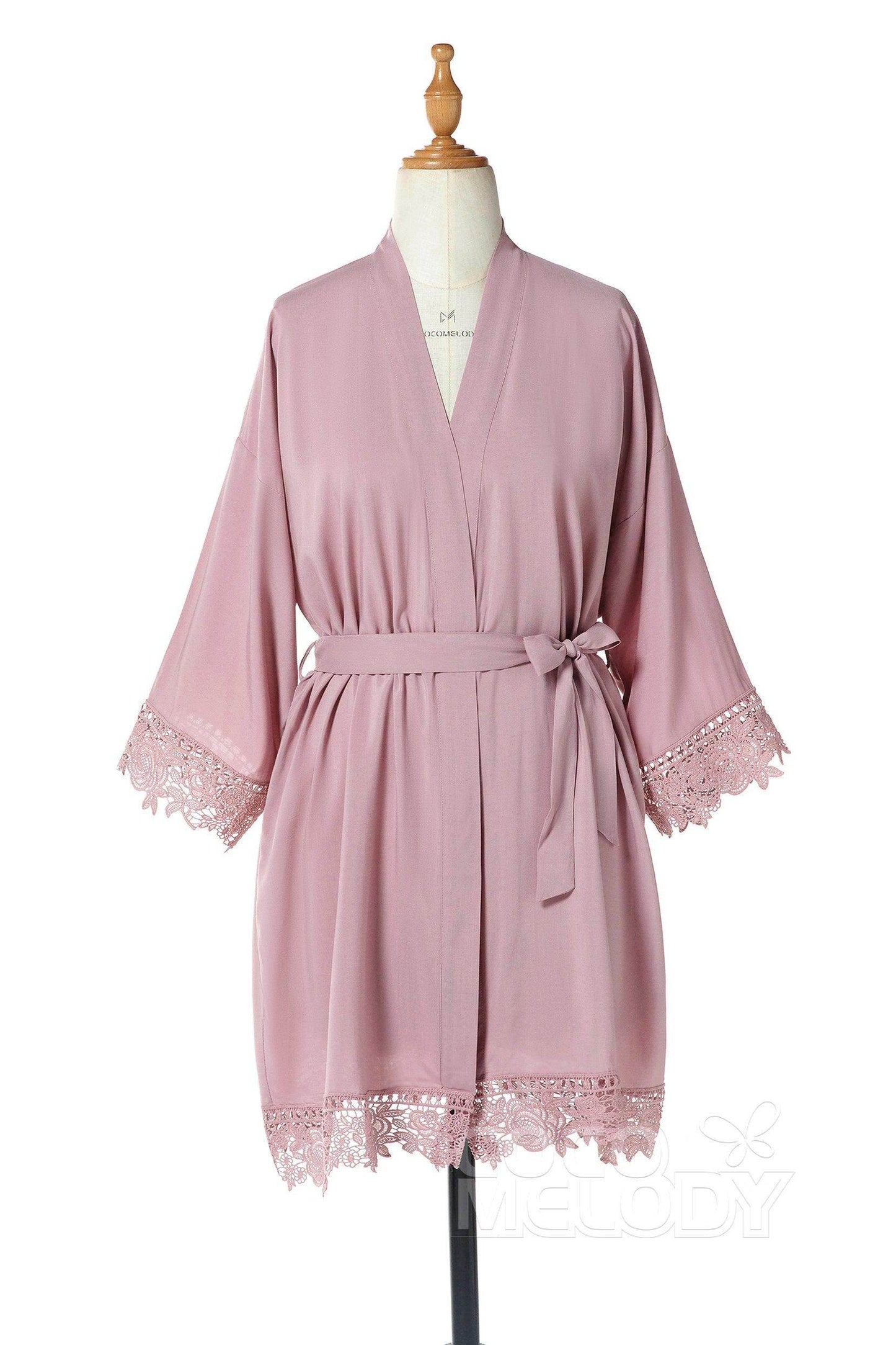 Short Cotton and Lace Robes CZ0212 - COCOMELODY