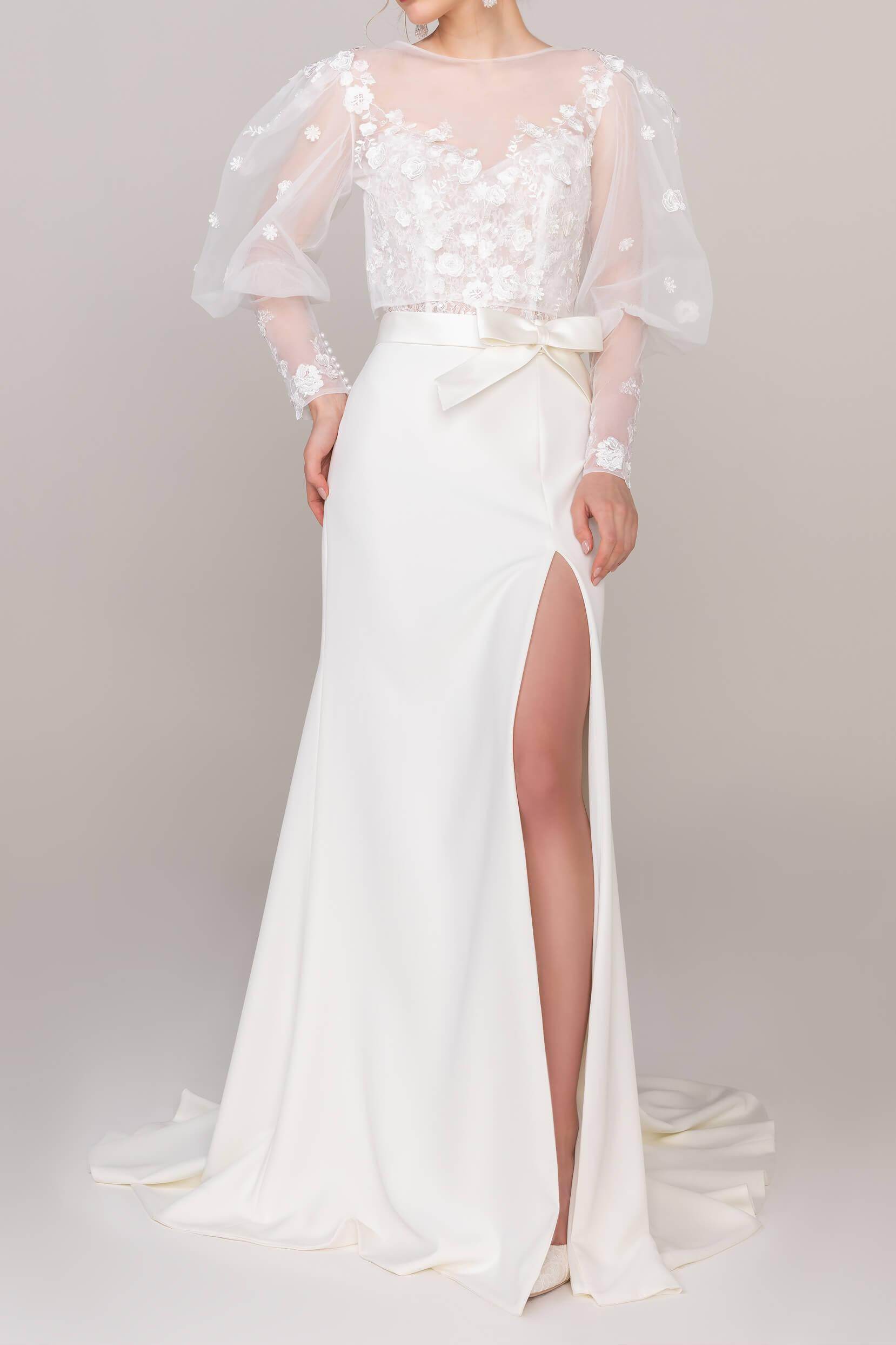 Charming Tulle Wedding Wrap with Appliques CZ0254 - COCOMELODY