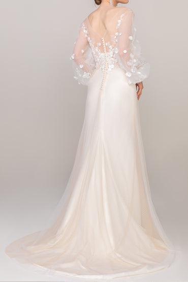 Charming Tulle Wedding Wrap with Appliques CZ0266