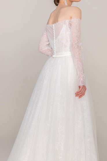Elegant Tulle Lace Wedding Wrap with Appliques CZ0267