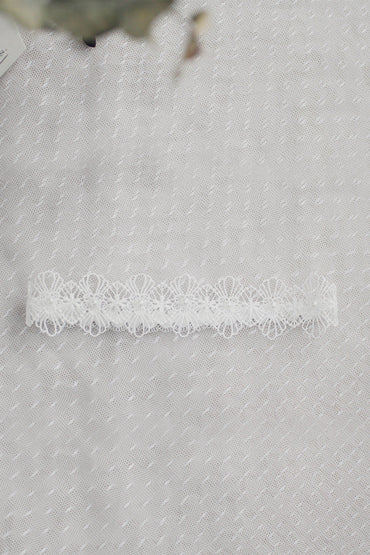 Lace Wedding Garter with Pearls CZ0313