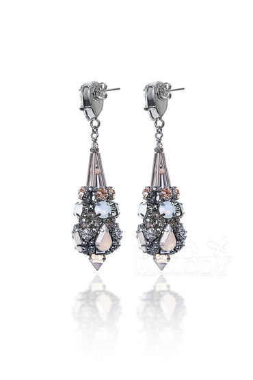 Charming Alloy Wedding Earrings with Jewel HG18010