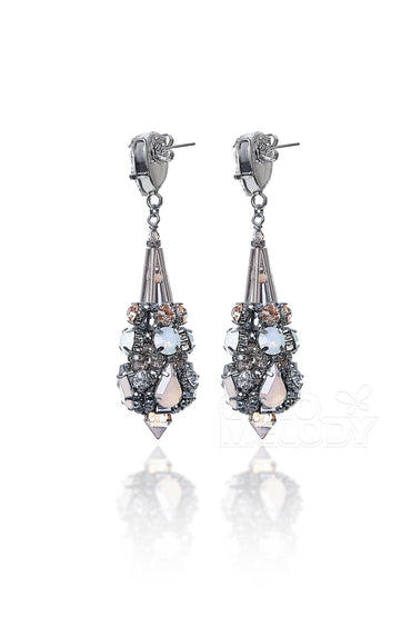 Charming Alloy Wedding Earrings with Jewel HG18010 - COCOMELODY
