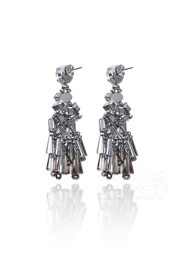 Modern Alloy Wedding Earrings with Jewel HG18017 - COCOMELODY