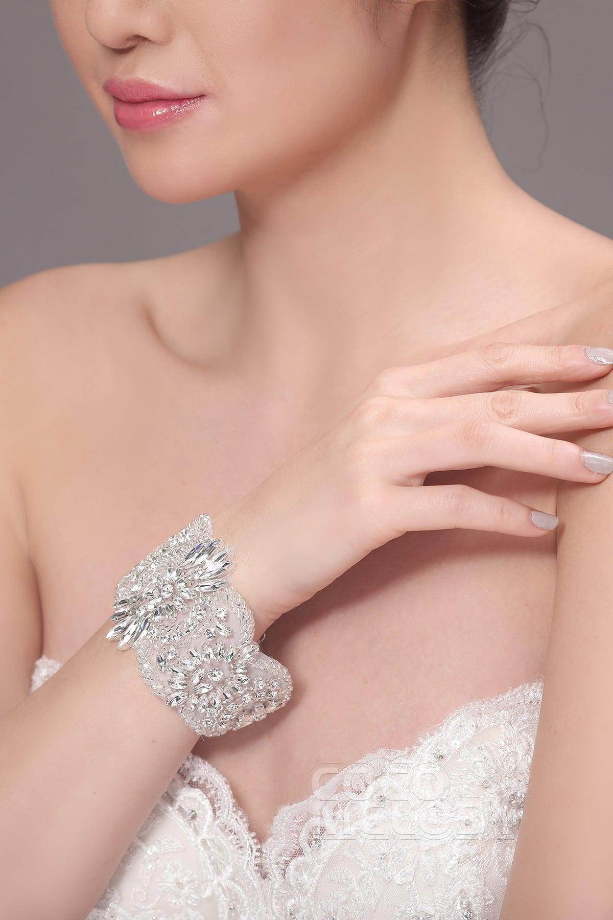 Fantastic Alloy and Zircon Wedding Bracelets HL17004 - COCOMELODY