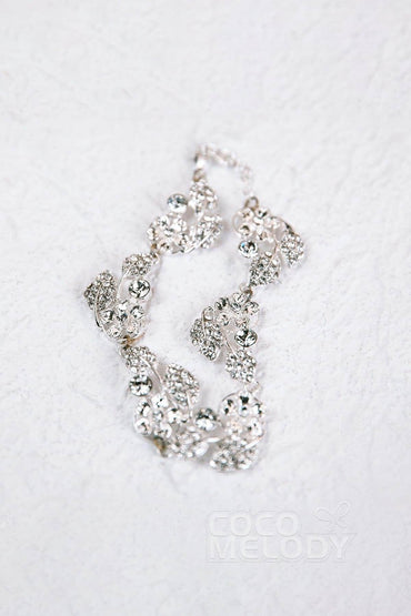 Modern Alloy and Zircon Wedding Bracelets HL17008 - COCOMELODY