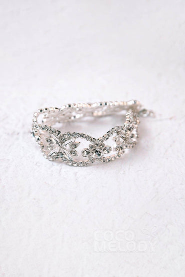 Luxurious Alloy and Zircon Wedding Bracelets HL17010 - COCOMELODY