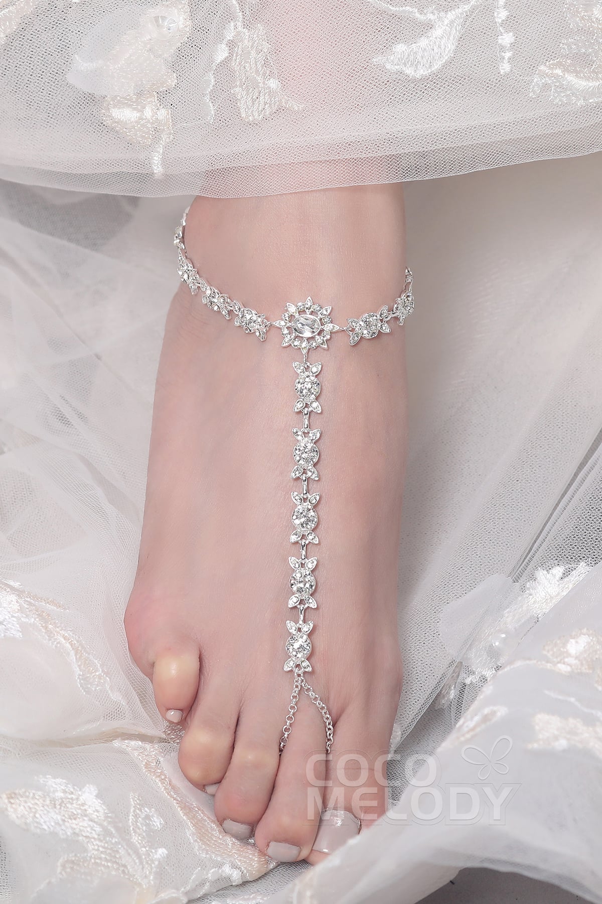 Latest Alloy Rhinestone Anklet JL17002