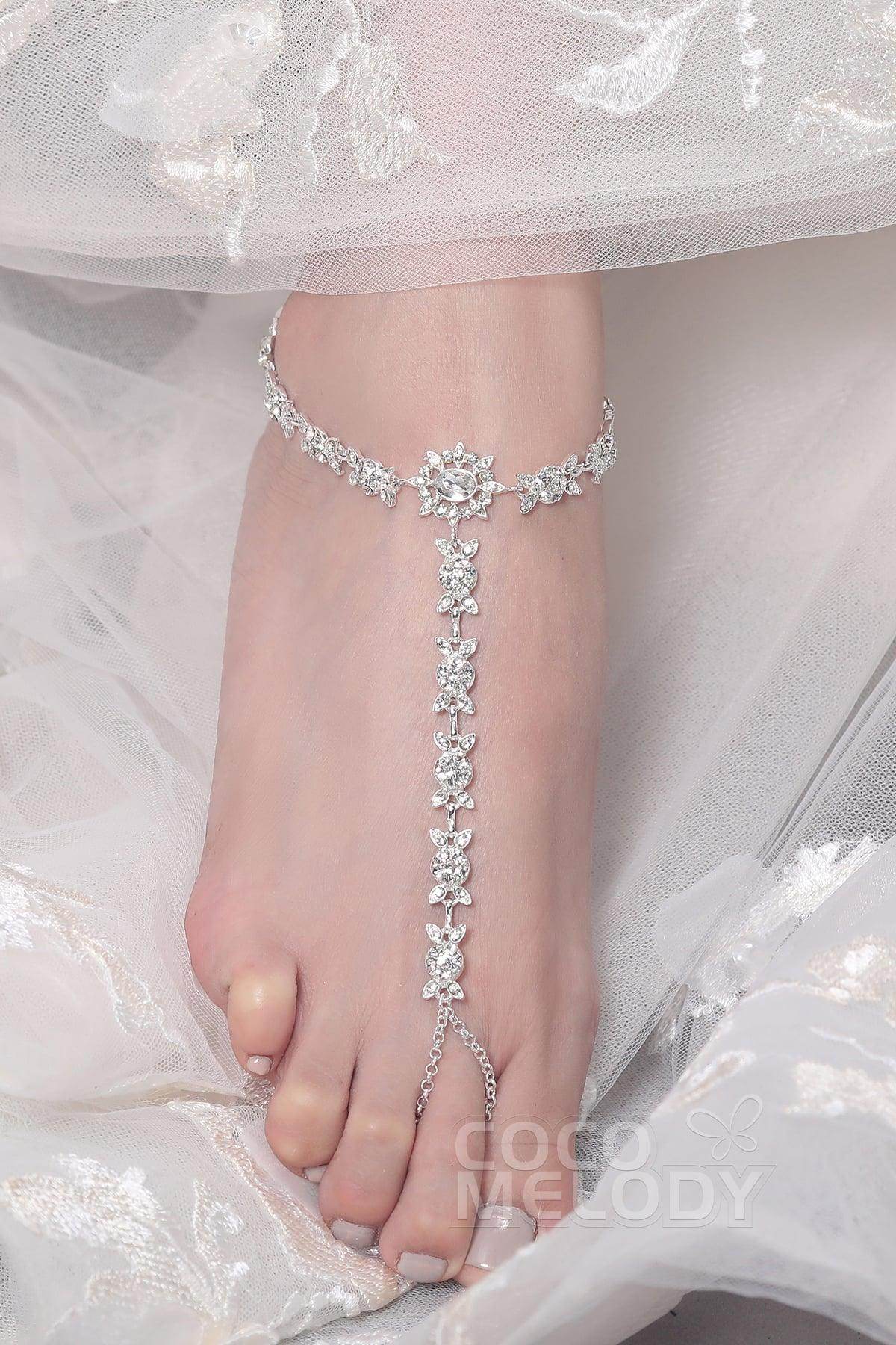 Latest Alloy Rhinestone Anklet JL17002 - COCOMELODY