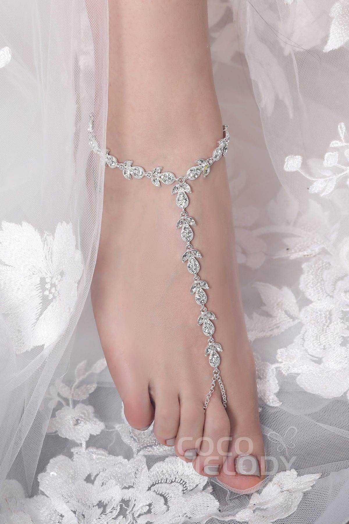 Unique Alloy Rhinestone Anklet JL17003 - COCOMELODY