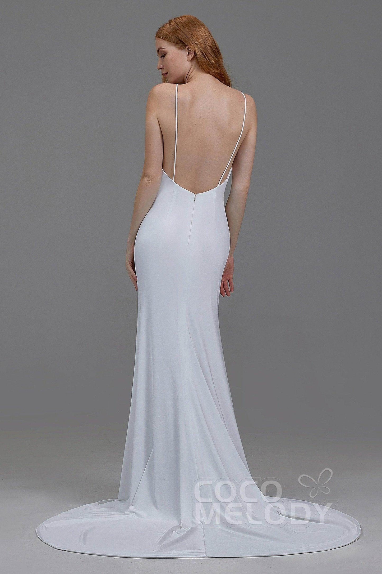 Mermaid Court Train Knitted Fabric Wedding Lining LA18001 - COCOMELODY