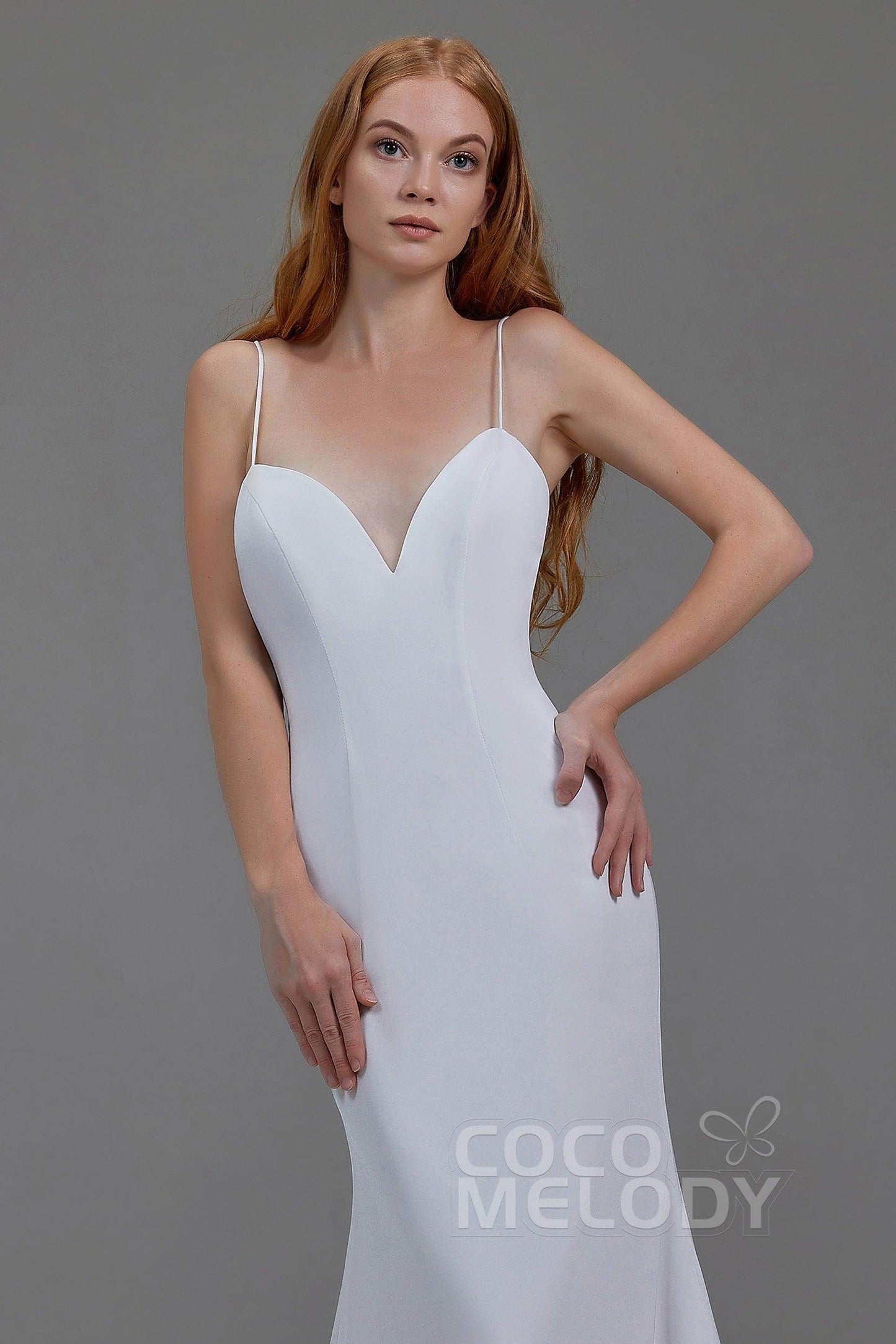 Mermaid Court Train Knitted Fabric Wedding Lining LA18001 - COCOMELODY