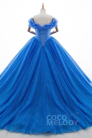 Princess Court Train Tulle Quinceanera Dress LD3454