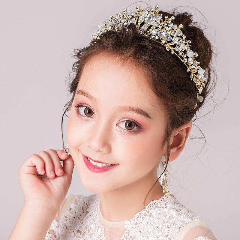 Wedding Hair Accessories for Kids, Flower Girl Hair Accessory, Princess Headpiece Flower Girl Headpiece Accessories for Birthday Party 641194277256 - COCOMELODY