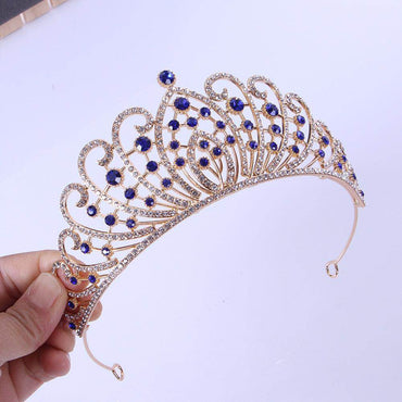 Bridal Crown Tiara Alloy Thick Silver Gold Crown Princess Bridal wedding accessories 650390631349 - COCOMELODY