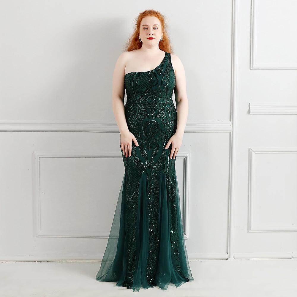 Trumpet-Mermaid Floor Length Sequins Evening Dress 646646504054 - COCOMELODY