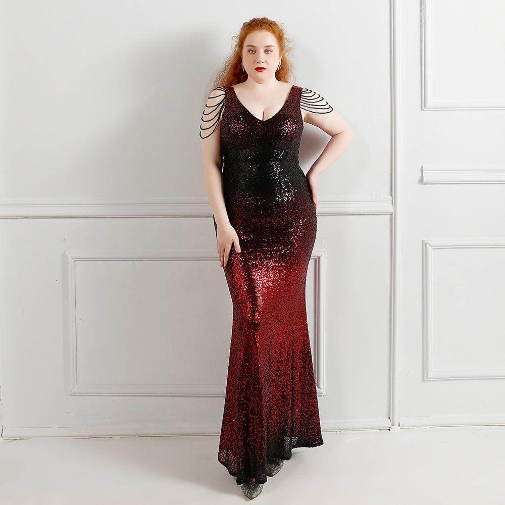 Trumpet-Mermaid Floor Length Sequins Evening Dress 647184898598 - COCOMELODY