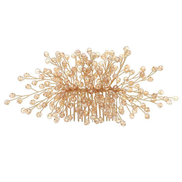 Bridal headwear Handmade crystal hair comb Wedding dress updo accessories Luxury and beautiful hair comb 756137741353 - COCOMELODY