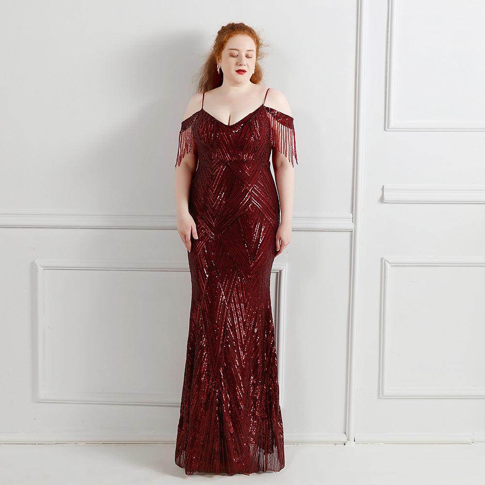 Trumpet-Mermaid Floor Length Sequins Evening Dress 646432156638 - COCOMELODY