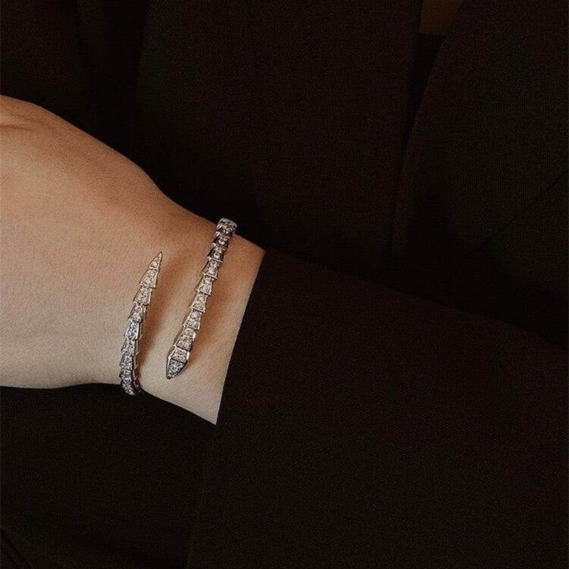 Microencrusted with zircon snake head spirit snake bracelet 720447791205 - COCOMELODY