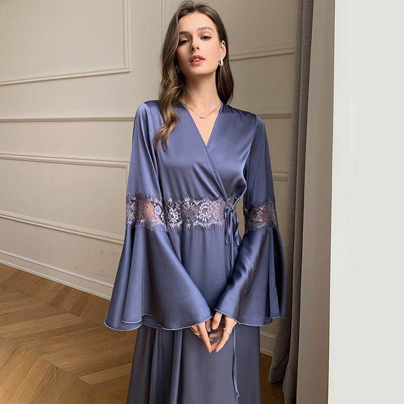 Silk-Like and Lace Robes 671048877502 - COCOMELODY