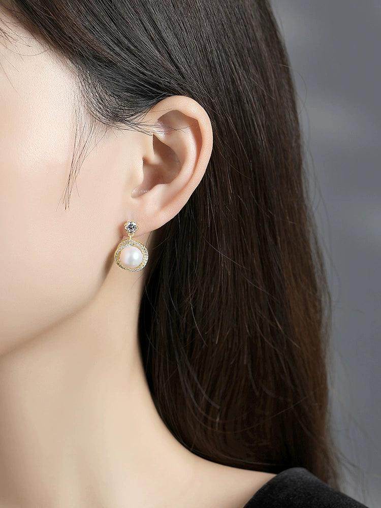 Star ring pearl earring girl light luxury 721667846903 - COCOMELODY