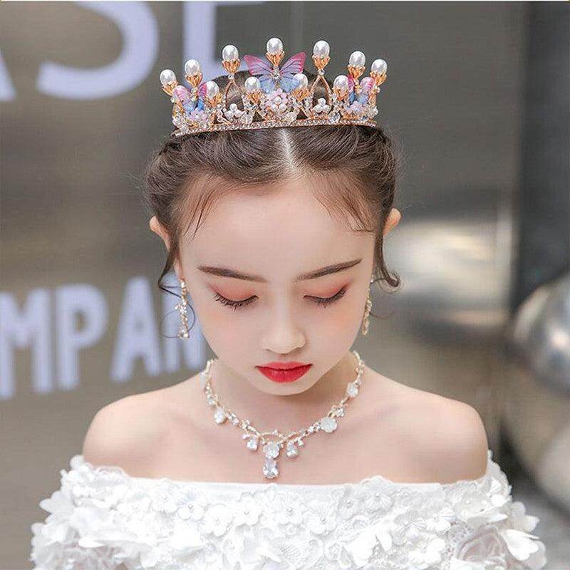 Wedding Hair Accessories for Kids, Flower Girl Hair Accessory, Princess Headpiece Flower Girl Headpiece Accessories for Birthday Party 641507041653 - COCOMELODY