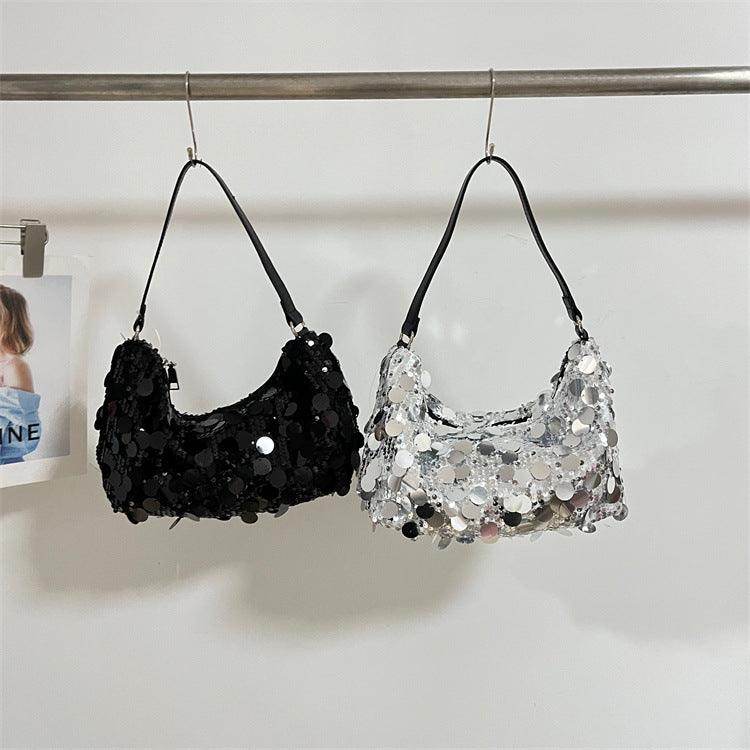 Sequined dumpling shoulder crossbody bag 778399726408 - COCOMELODY