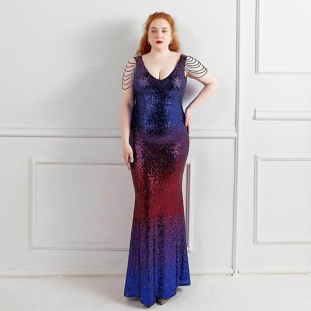 Trumpet-Mermaid Floor Length Sequins Evening Dress 647184898598 - COCOMELODY