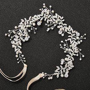 Explosive white handmade Crystal Tiara Bridal garland Hair accessories Pearl headband Headpieces 692378900508 - COCOMELODY